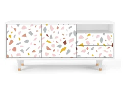 Sale Mueble de TV - 125х56х41 cm - T7 - Marmelade Cheese, Branco Bege