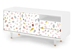 Sale Mueble de TV - 125х56х41 cm - T7 - Marmelade Cheese, Branco Bege