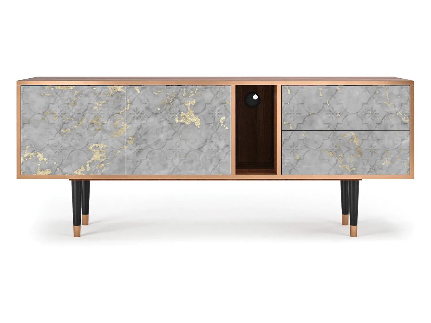 Outlet Mueble de TV - 170х69х48 cm - T1 - Mariana Trench, Nogueira Castanho