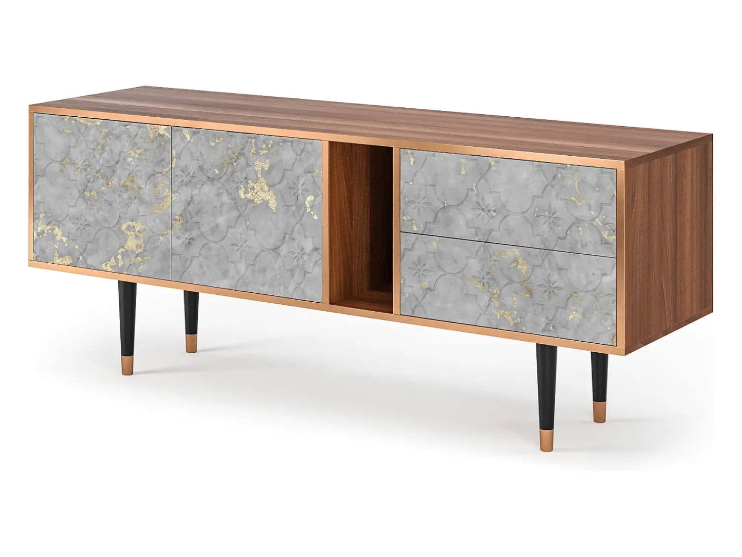 Outlet Mueble de TV - 170х69х48 cm - T1 - Mariana Trench, Nogueira Castanho
