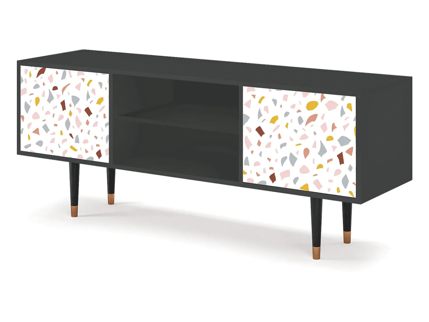 Mueble de TV - 170х69х48 cm - T2 - Marmelade Cheese, Antracite^ Móvel De Tv