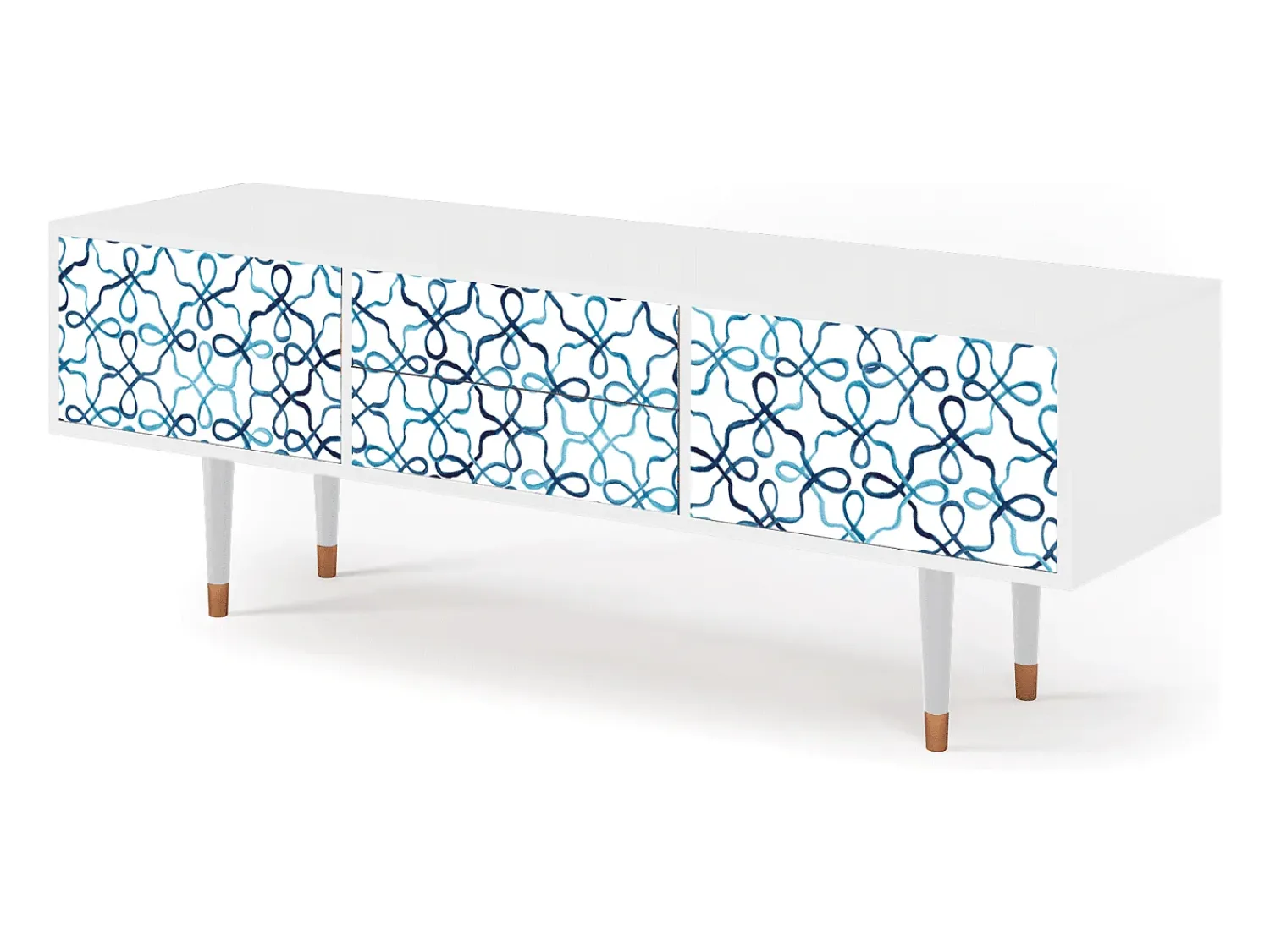Móvel De Tv| Mueble de TV - 170х59х48 cm - T4 - Marine Strings, Branco Bege