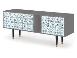 Móvel De Tv| Mueble de TV - 170х69х48 cm - T1 - Marine Strings, Cinza Cinzento