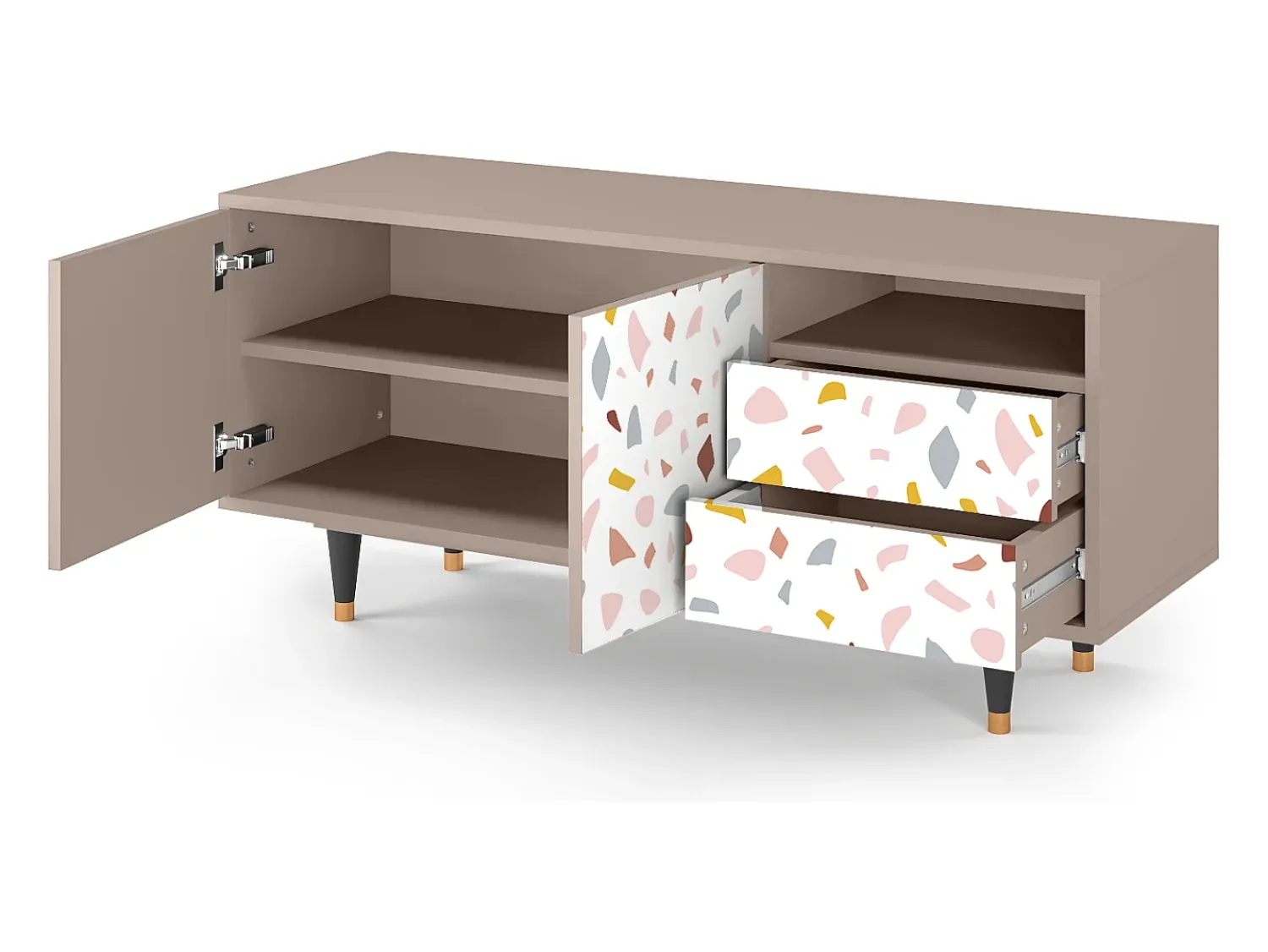 Sale Mueble de TV - 125х56х41 cm - T7 - Marmelade Cheese, Latte Bege