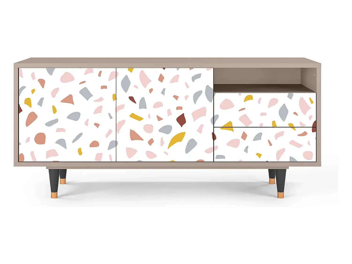 Sale Mueble de TV - 125х56х41 cm - T7 - Marmelade Cheese, Latte Bege