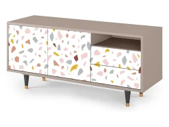 Sale Mueble de TV - 125х56х41 cm - T7 - Marmelade Cheese, Latte Bege