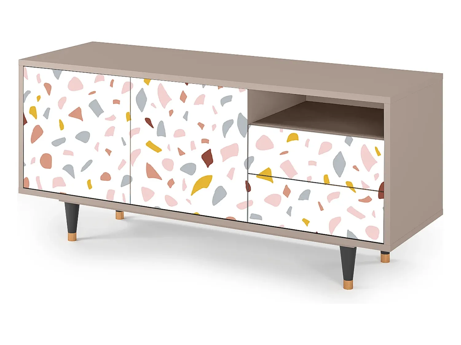 Sale Mueble de TV - 125х56х41 cm - T7 - Marmelade Cheese, Latte Bege