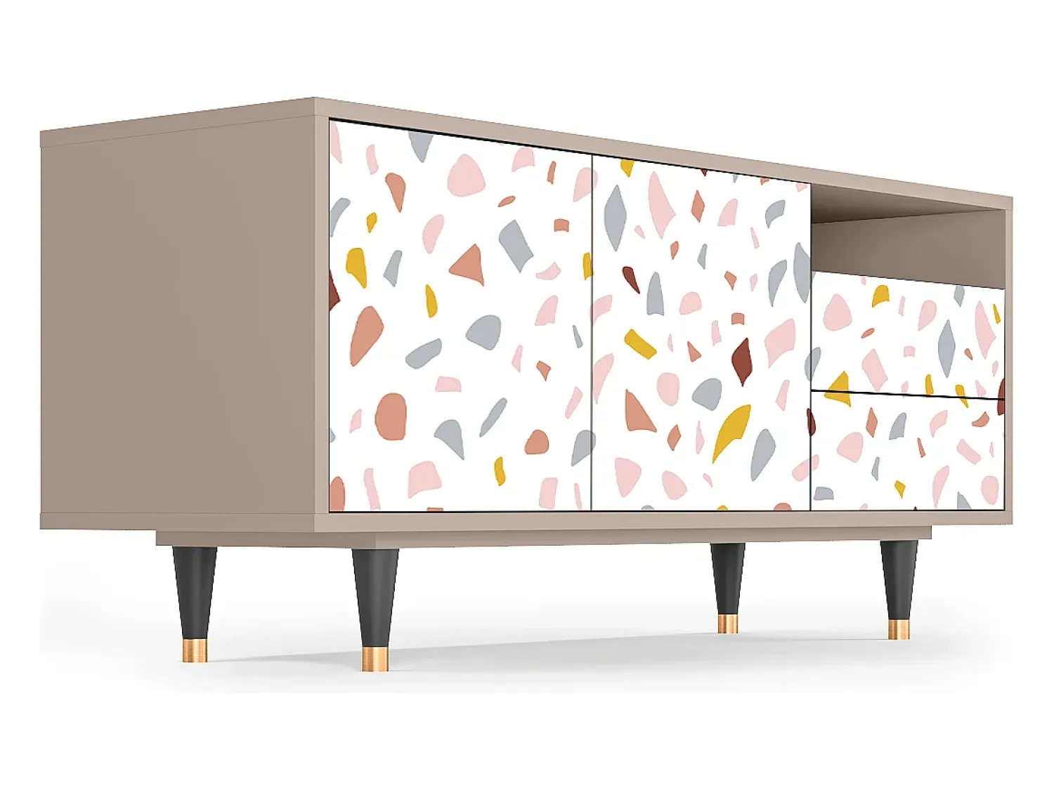 Sale Mueble de TV - 125х56х41 cm - T7 - Marmelade Cheese, Latte Bege