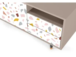 Sale Mueble de TV - 125х56х41 cm - T7 - Marmelade Cheese, Latte Bege