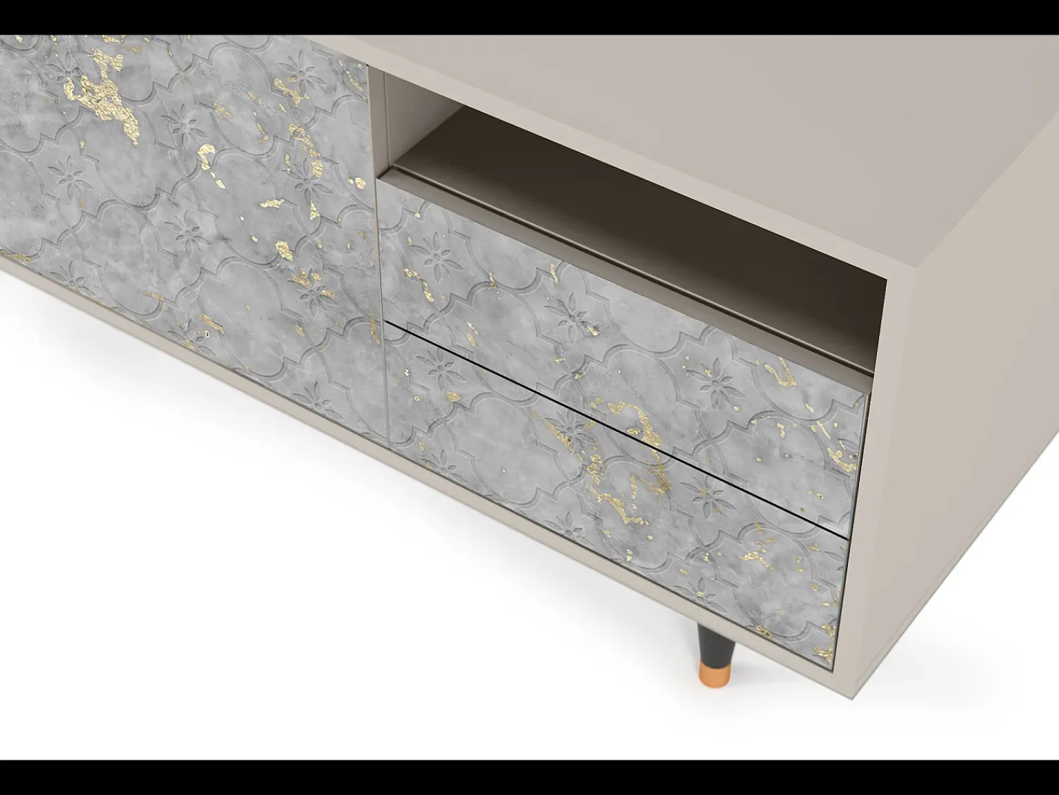 Mueble de TV - 125х56х41 cm - T7 - Mariana Trench, Areia^ Móvel De Tv