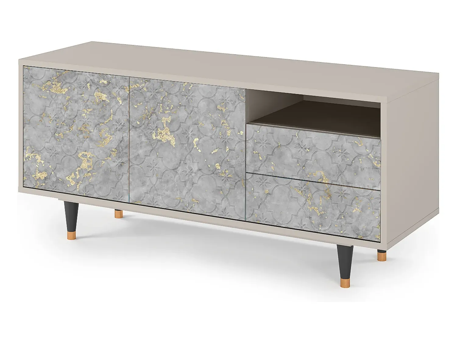 Mueble de TV - 125х56х41 cm - T7 - Mariana Trench, Areia^ Móvel De Tv