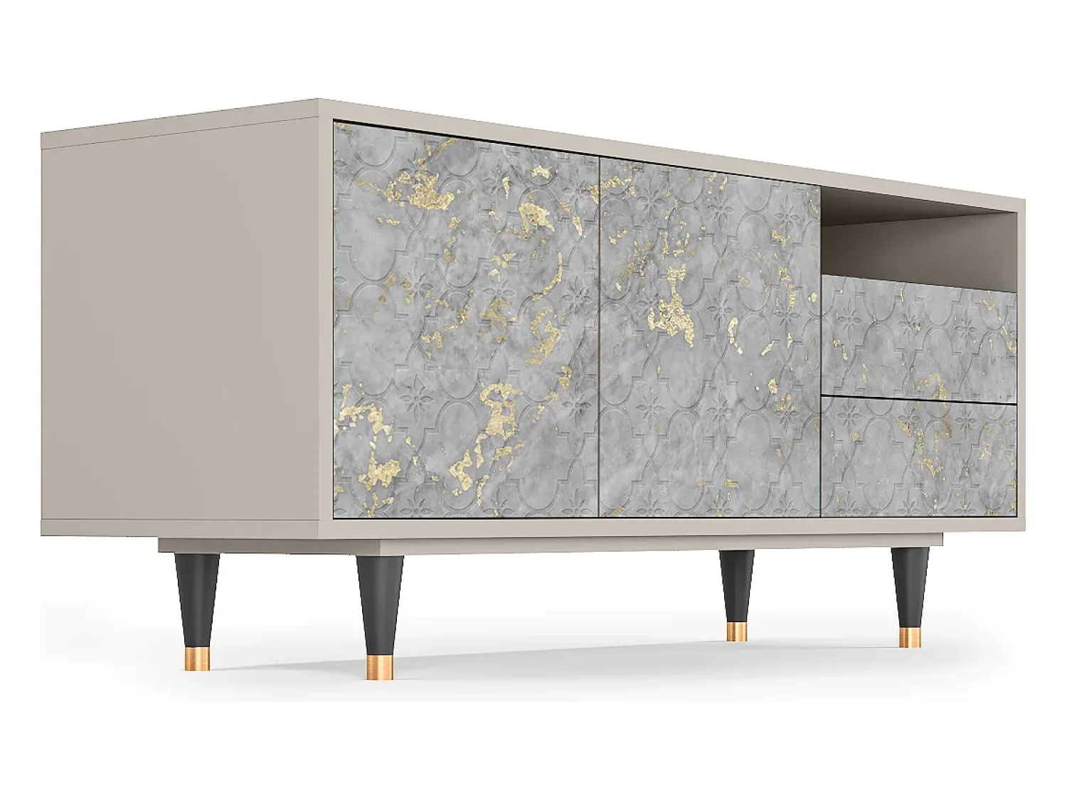Mueble de TV - 125х56х41 cm - T7 - Mariana Trench, Areia^ Móvel De Tv
