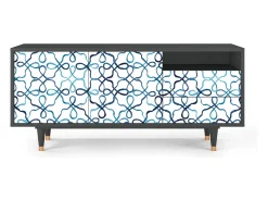 Móvel De Tv* Mueble de TV - 125х56х41 cm - T7 - Marine Strings, Antracite Cinza antracite