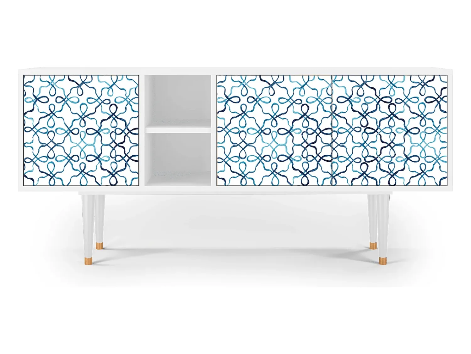 Móvel De Tv| Mueble de TV - 150х69х41 cm - T5 - Marine Strings, Branco Bege