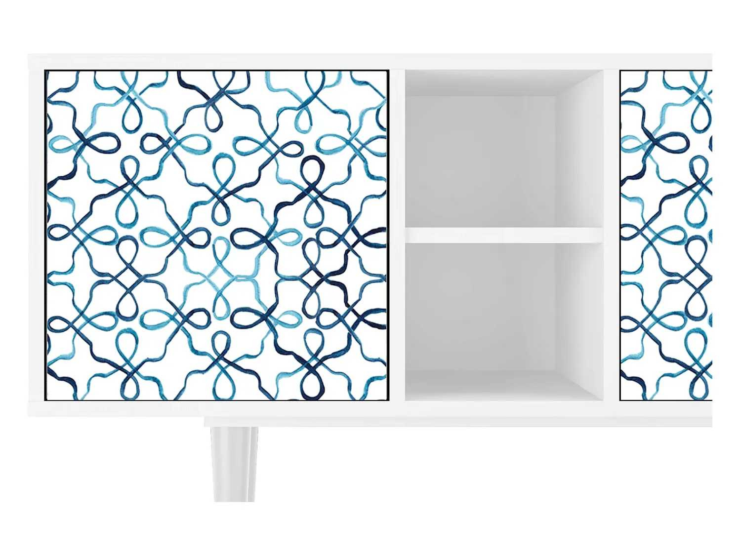 Móvel De Tv| Mueble de TV - 150х69х41 cm - T5 - Marine Strings, Branco Bege