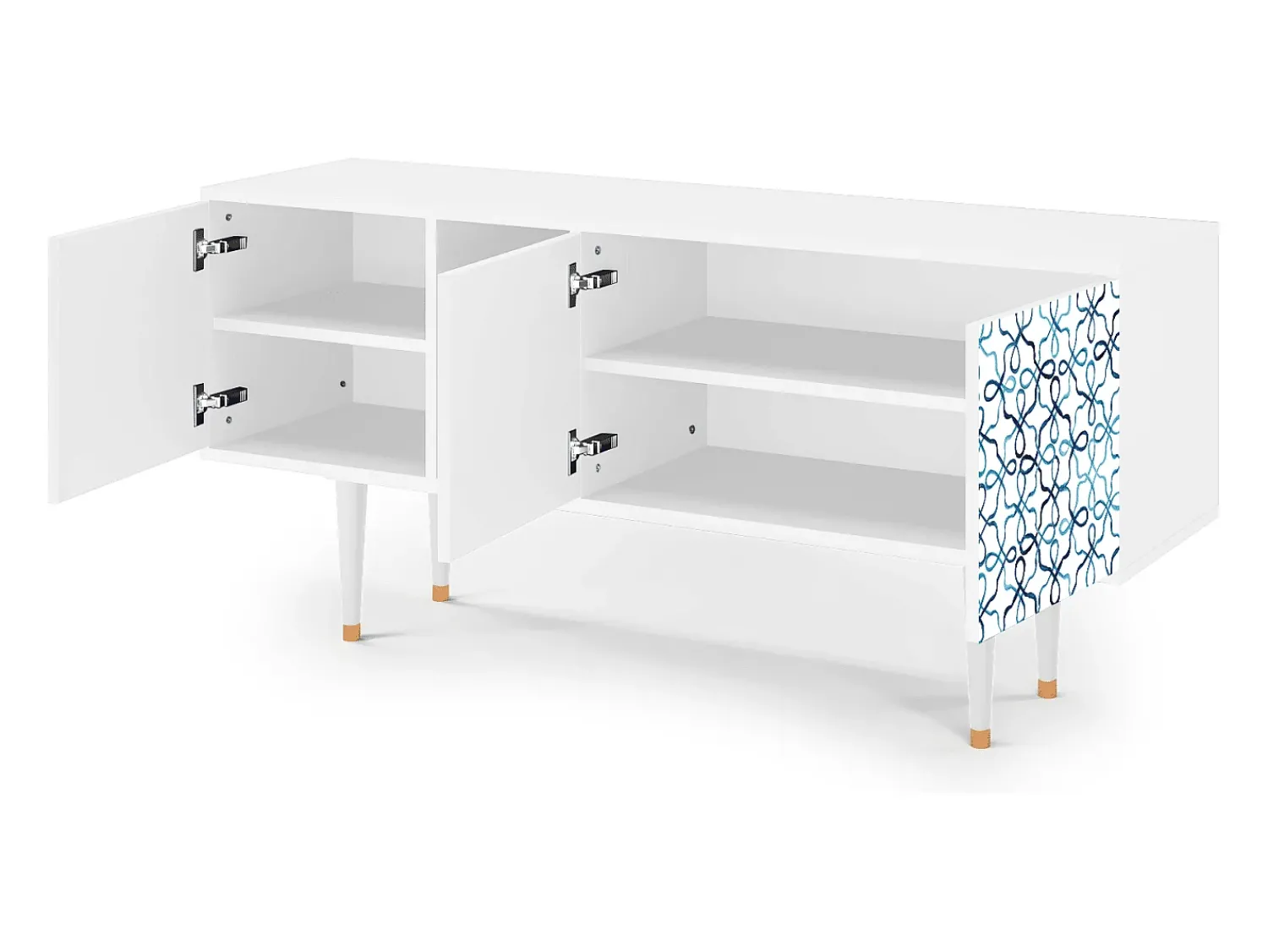 Móvel De Tv| Mueble de TV - 150х69х41 cm - T5 - Marine Strings, Branco Bege