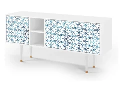 Móvel De Tv| Mueble de TV - 150х69х41 cm - T5 - Marine Strings, Branco Bege