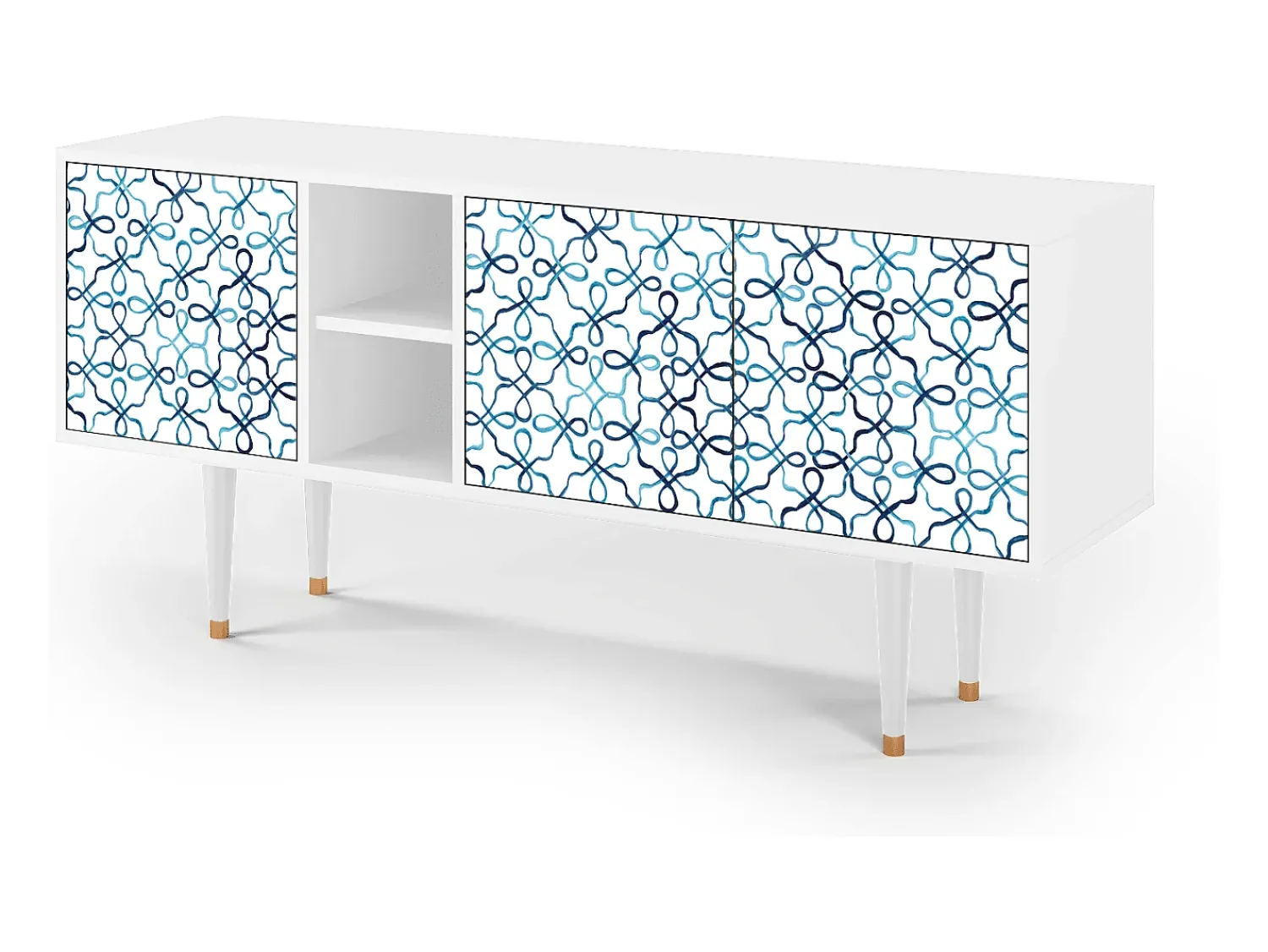 Móvel De Tv| Mueble de TV - 150х69х41 cm - T5 - Marine Strings, Branco Bege