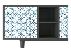 Best Mueble de TV - 150х69х41 cm - T5 - Marine Strings, Antracite Cinza antracite