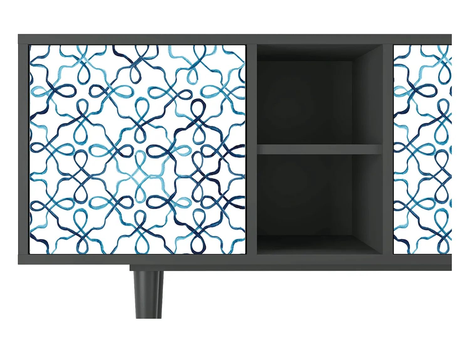 Best Mueble de TV - 150х69х41 cm - T5 - Marine Strings, Antracite Cinza antracite