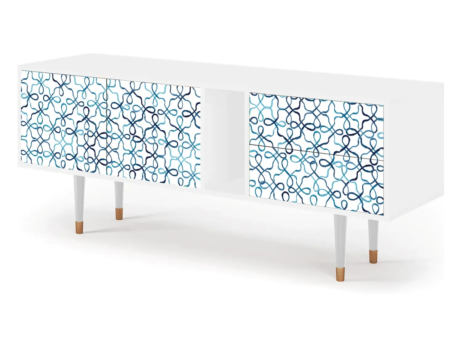 Móvel De Tv* Mueble de TV - 170х69х48 cm - T1 - Marine Strings, Branco Bege
