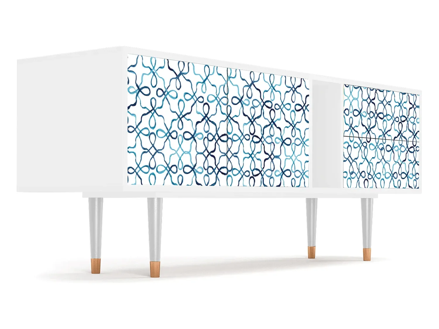 Móvel De Tv* Mueble de TV - 170х69х48 cm - T1 - Marine Strings, Branco Bege