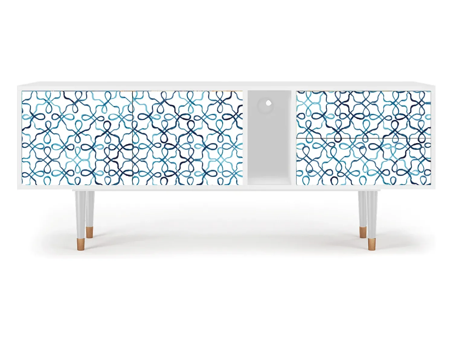 Móvel De Tv* Mueble de TV - 170х69х48 cm - T1 - Marine Strings, Branco Bege