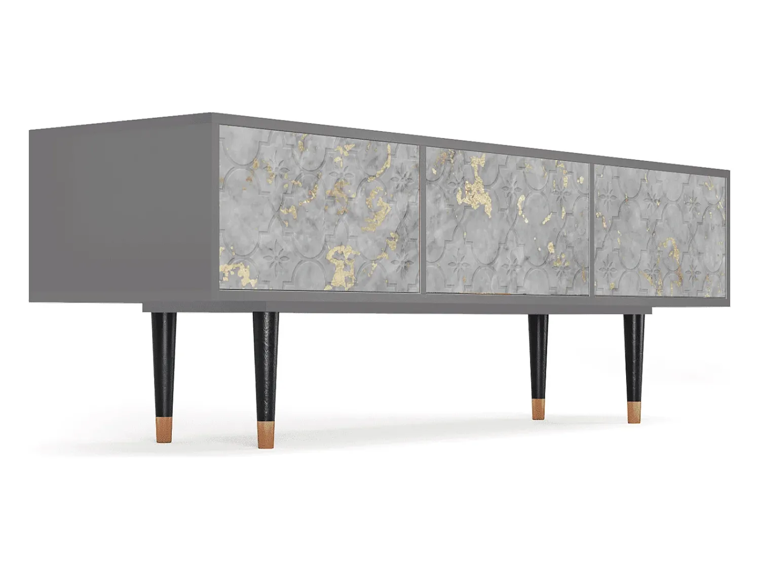 Outlet Mueble de TV - 170х59х48 cm - T4 - Mariana Trench, Cinza Cinzento