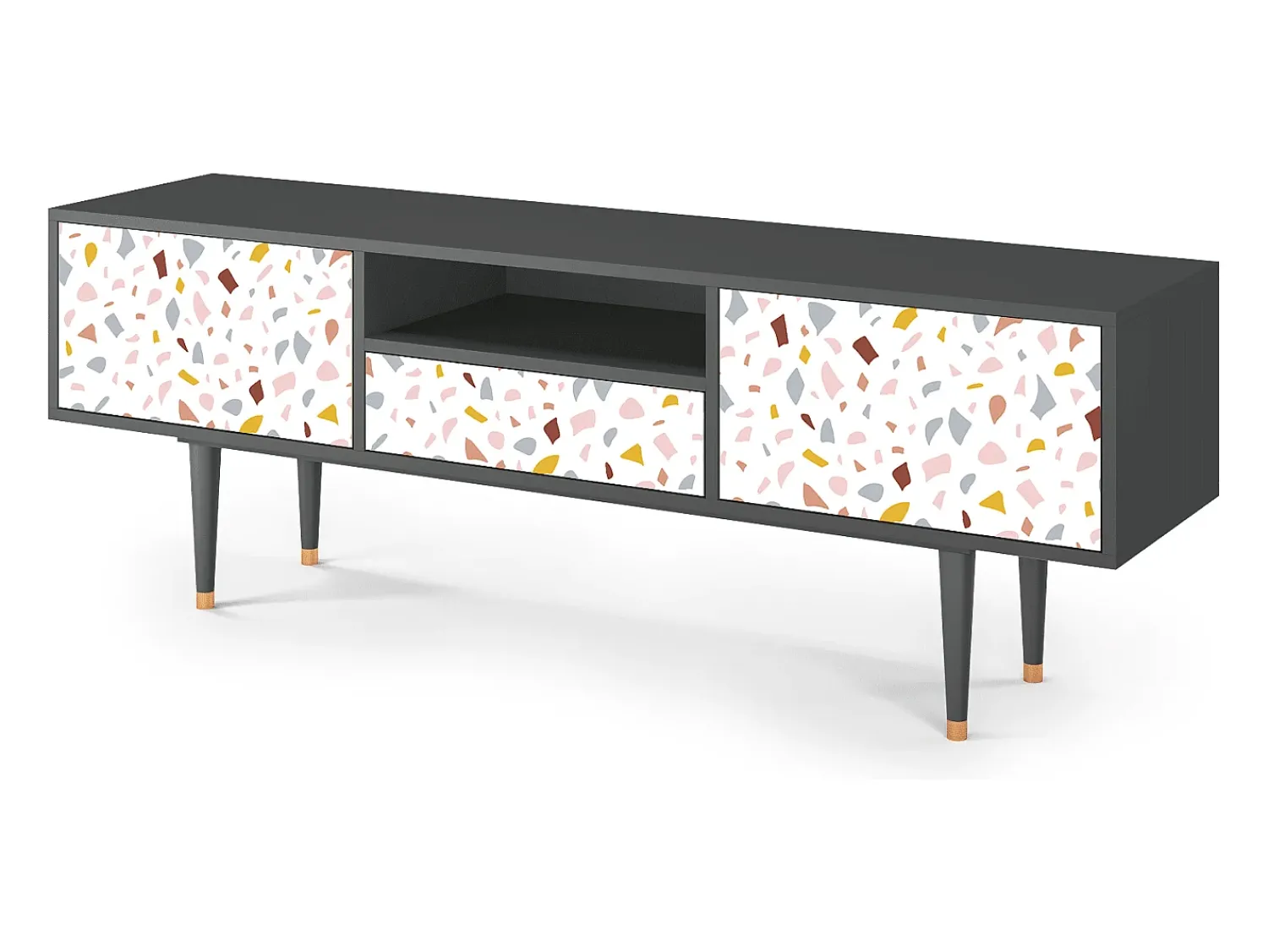 Mueble de TV - 170х59х41 cm - T6 - Marmelade Cheese, Antracite Cinza antracite