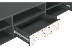 Mueble de TV - 170х59х41 cm - T6 - Marmelade Cheese, Antracite Cinza antracite