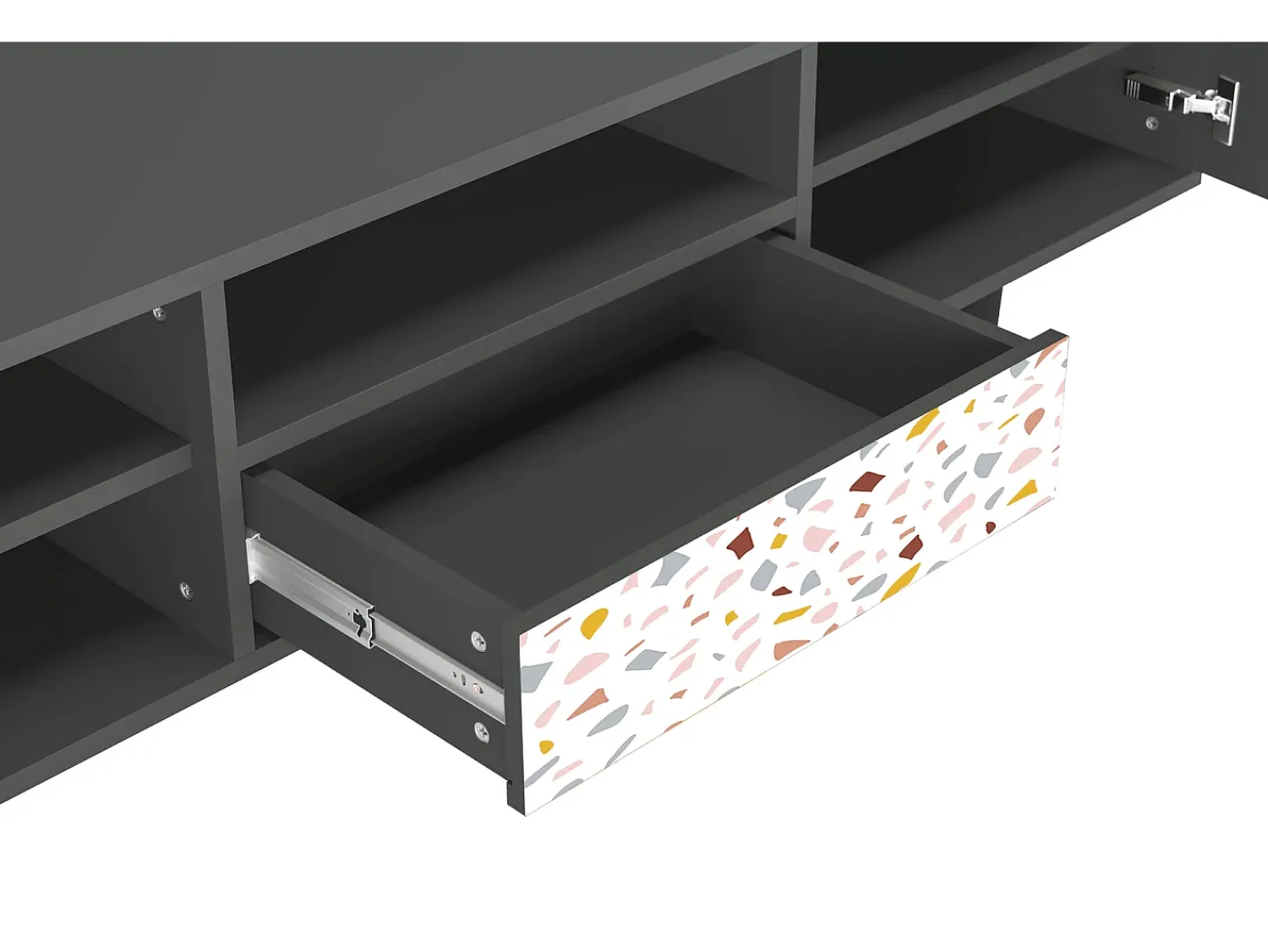 Mueble de TV - 170х59х41 cm - T6 - Marmelade Cheese, Antracite Cinza antracite