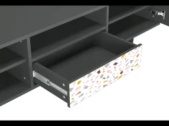 Mueble de TV - 170х59х41 cm - T6 - Marmelade Cheese, Antracite Cinza antracite