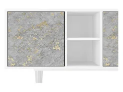 Mueble de TV - 150х69х41 cm - T5 - Mariana Trench, Branco^ Móvel De Tv
