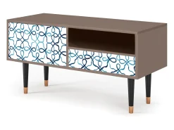 Móvel De Tv| Mueble de TV - 115х59х48 cm - T3 - Marine Strings, Latte Bege