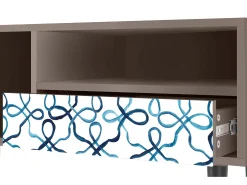 Móvel De Tv| Mueble de TV - 115х59х48 cm - T3 - Marine Strings, Latte Bege