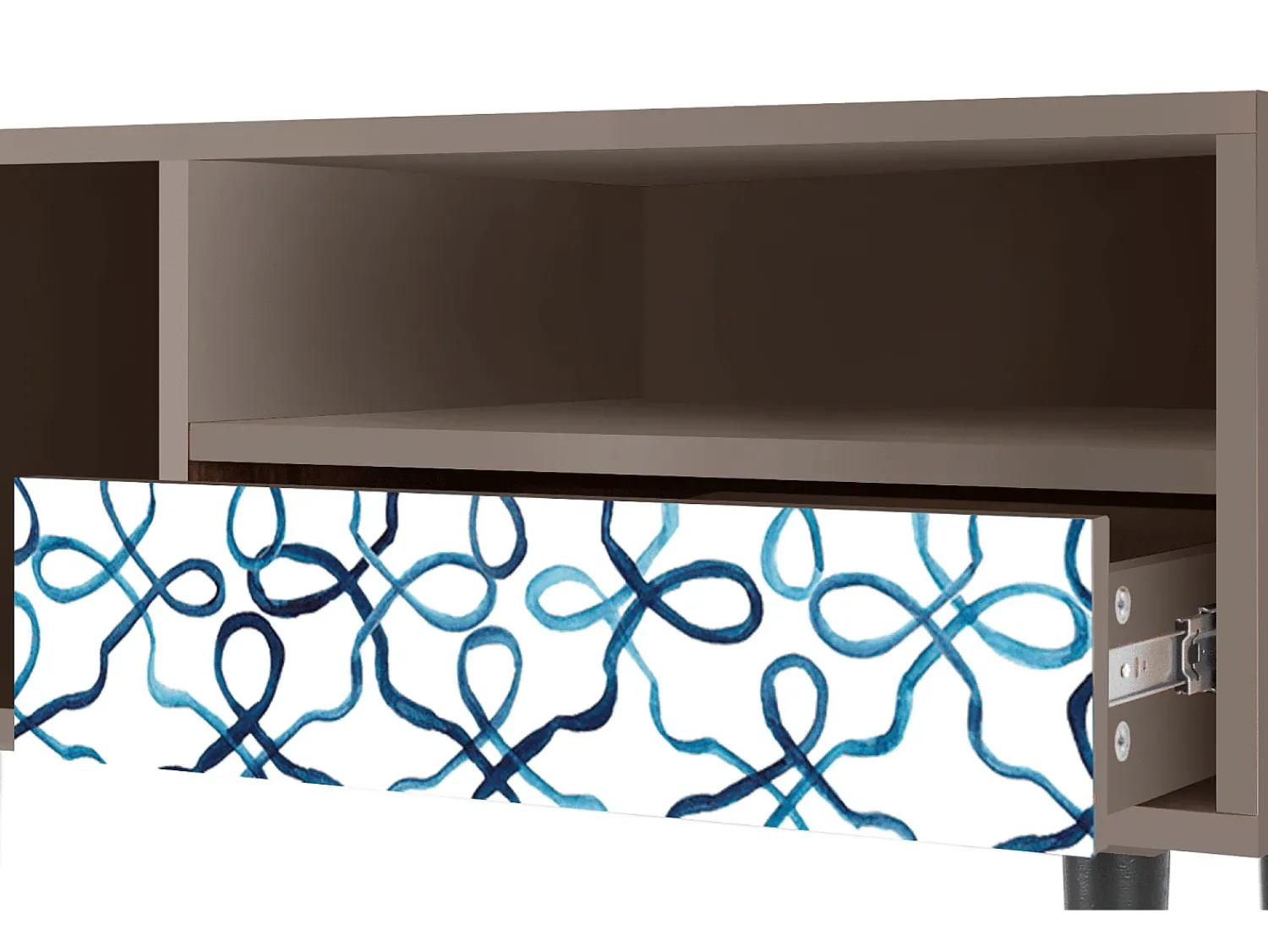 Móvel De Tv| Mueble de TV - 115х59х48 cm - T3 - Marine Strings, Latte Bege