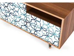 Móvel De Tv| Mueble de TV - 125х56х41 cm - T7 - Marine Strings, Nogueira Castanho