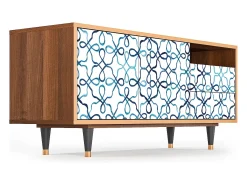 Móvel De Tv| Mueble de TV - 125х56х41 cm - T7 - Marine Strings, Nogueira Castanho
