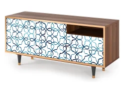 Móvel De Tv| Mueble de TV - 125х56х41 cm - T7 - Marine Strings, Nogueira Castanho