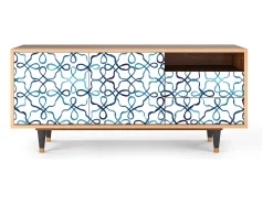 Móvel De Tv| Mueble de TV - 125х56х41 cm - T7 - Marine Strings, Nogueira Castanho