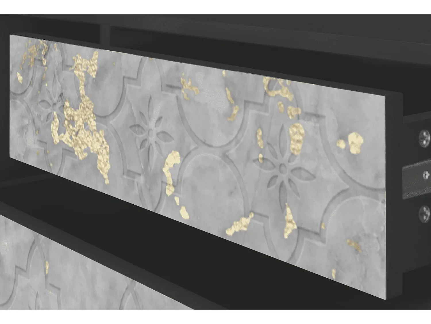 New Mueble de TV - 170х59х48 cm - T4 - Mariana Trench, Antracite Cinza antracite