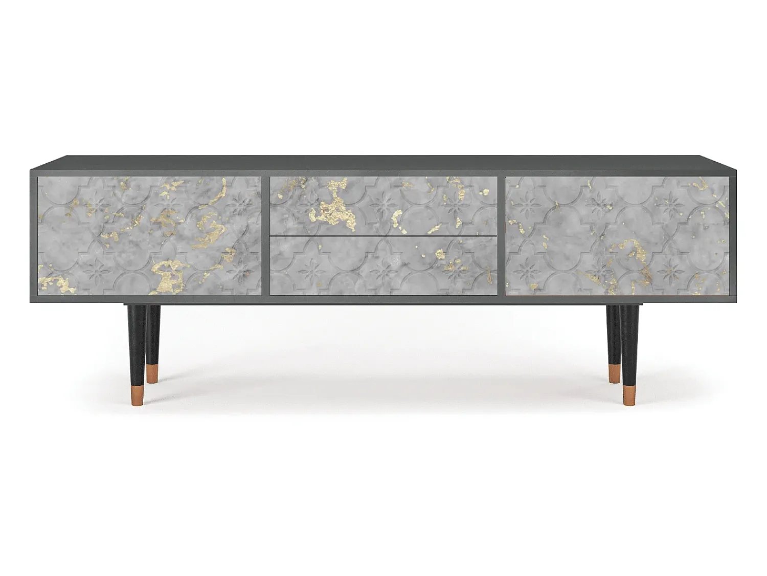 New Mueble de TV - 170х59х48 cm - T4 - Mariana Trench, Antracite Cinza antracite