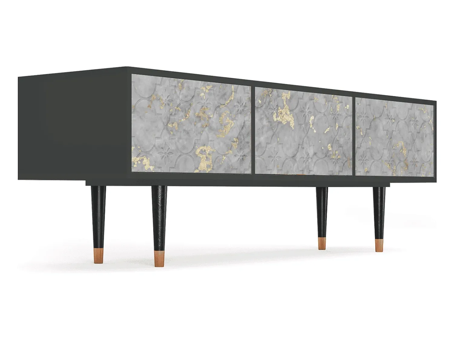New Mueble de TV - 170х59х48 cm - T4 - Mariana Trench, Antracite Cinza antracite