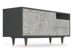 Móvel De Tv* Mueble de TV - 125х56х41 cm - T7 - Mariana Trench, Antracite Cinza antracite