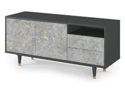 Móvel De Tv* Mueble de TV - 125х56х41 cm - T7 - Mariana Trench, Antracite Cinza antracite