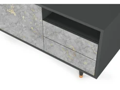 Móvel De Tv* Mueble de TV - 125х56х41 cm - T7 - Mariana Trench, Antracite Cinza antracite