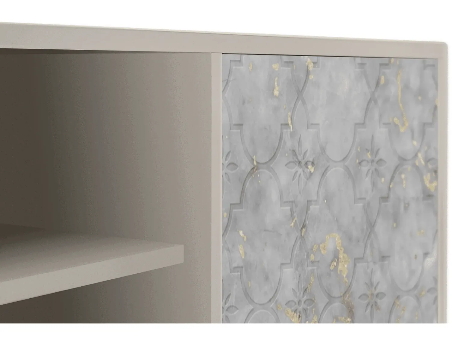 New Mueble de TV - 170х69х48 cm - T2 - Mariana Trench, Areia Bege