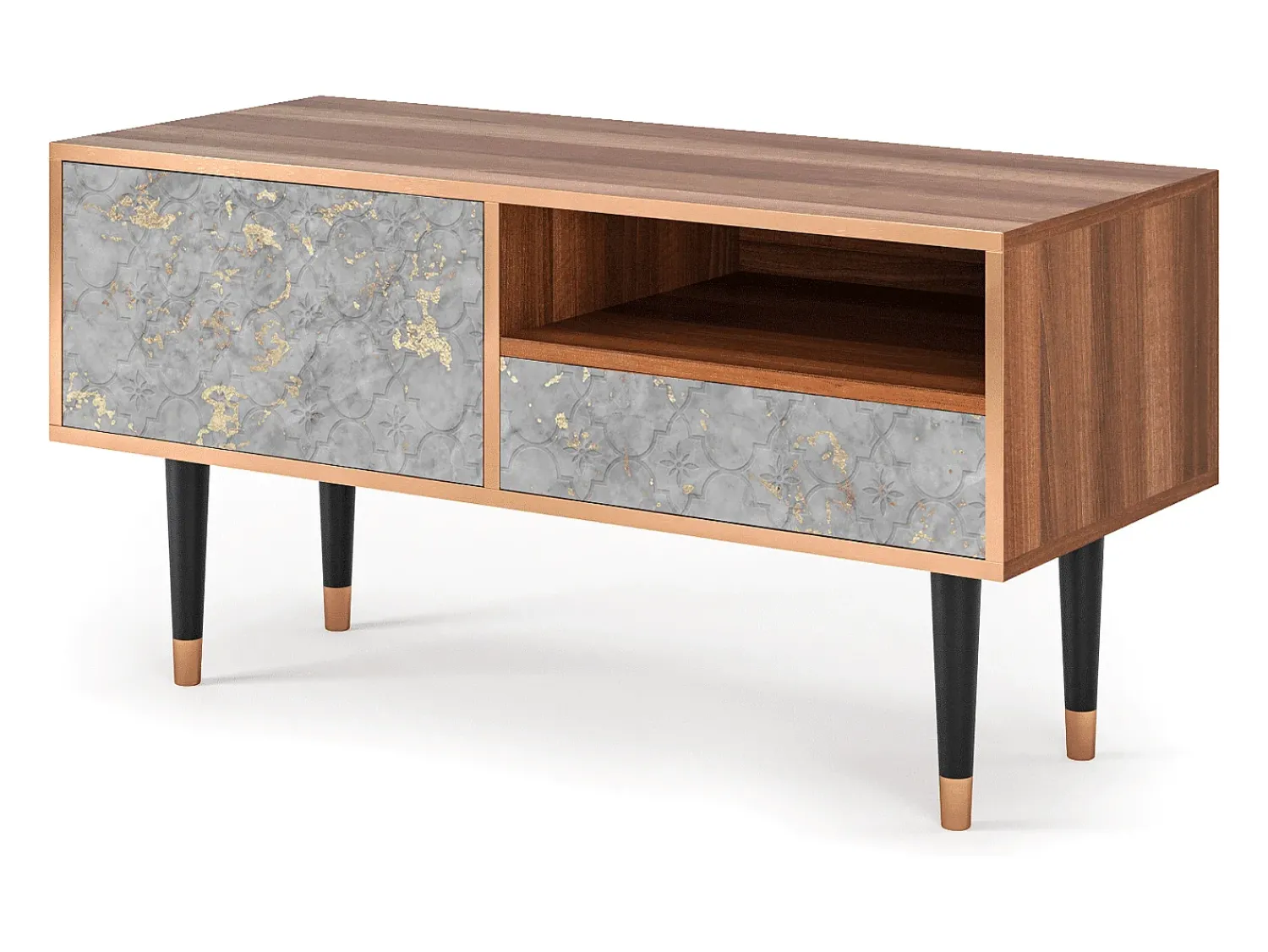 Mueble de TV - 115х59х48 cm - T3 - Mariana Trench, Nogueira^ Móvel De Tv