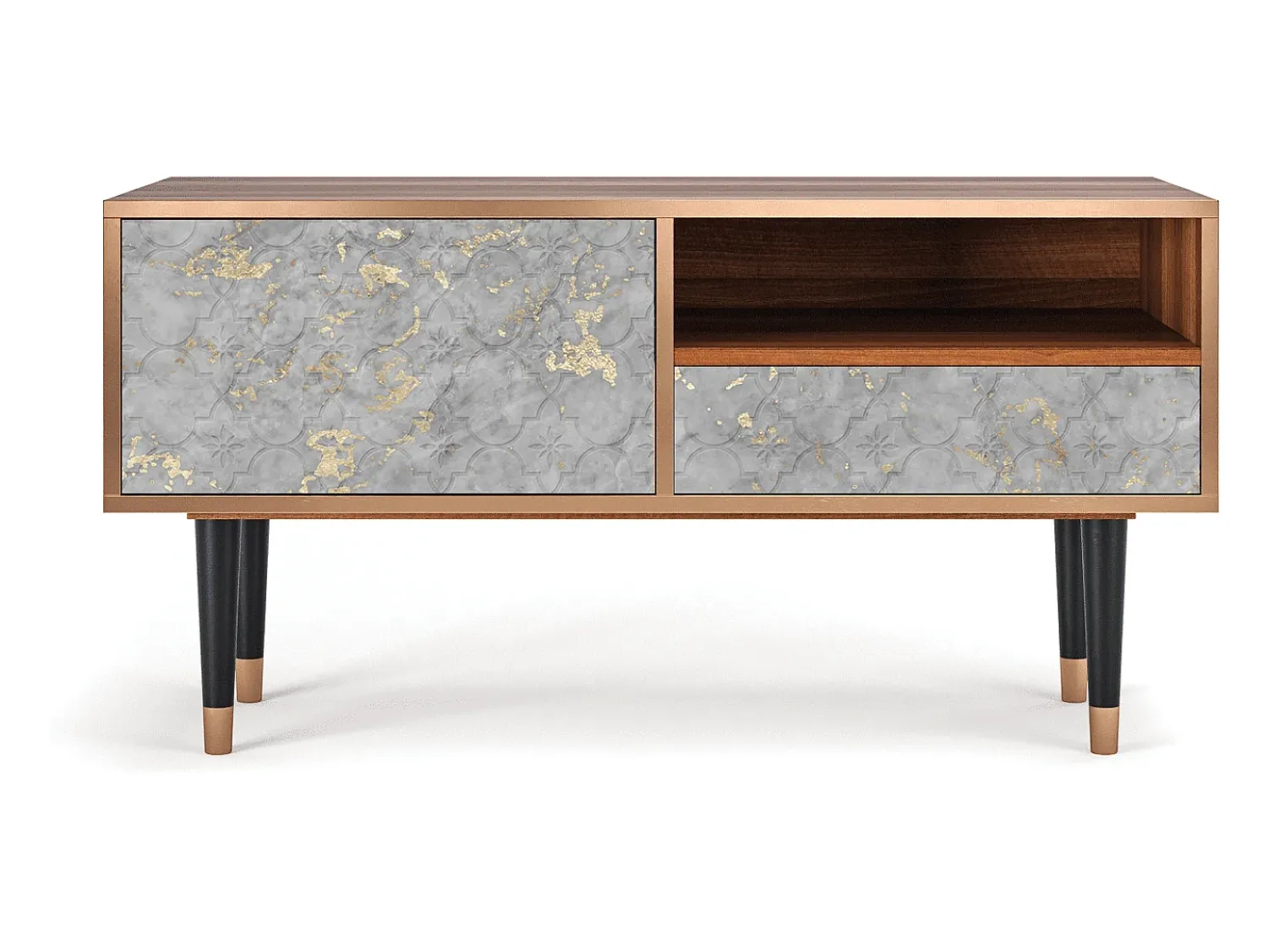 Mueble de TV - 115х59х48 cm - T3 - Mariana Trench, Nogueira^ Móvel De Tv