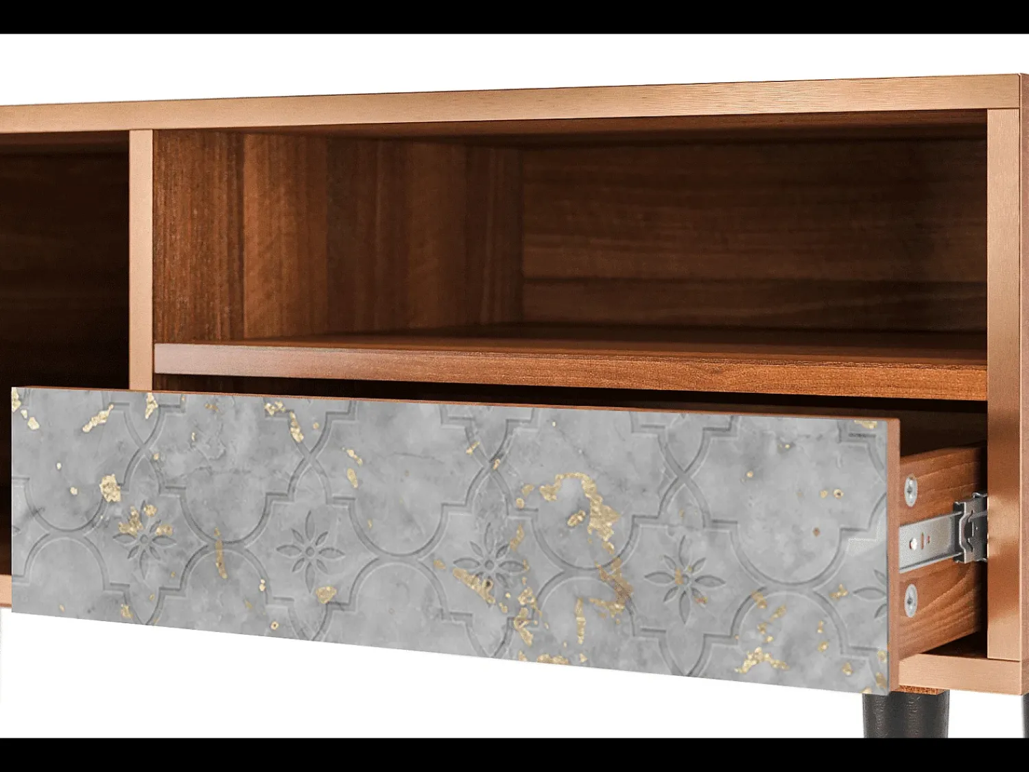 Mueble de TV - 115х59х48 cm - T3 - Mariana Trench, Nogueira^ Móvel De Tv